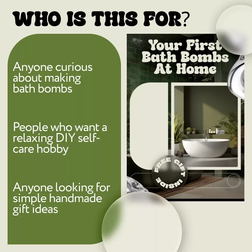 Your First Bath Bombs at Home – DIY Bath Bomb Guide, Homemade Bath Bomb Recipe eBook, Beginner Bath Bomb Making Digital Download