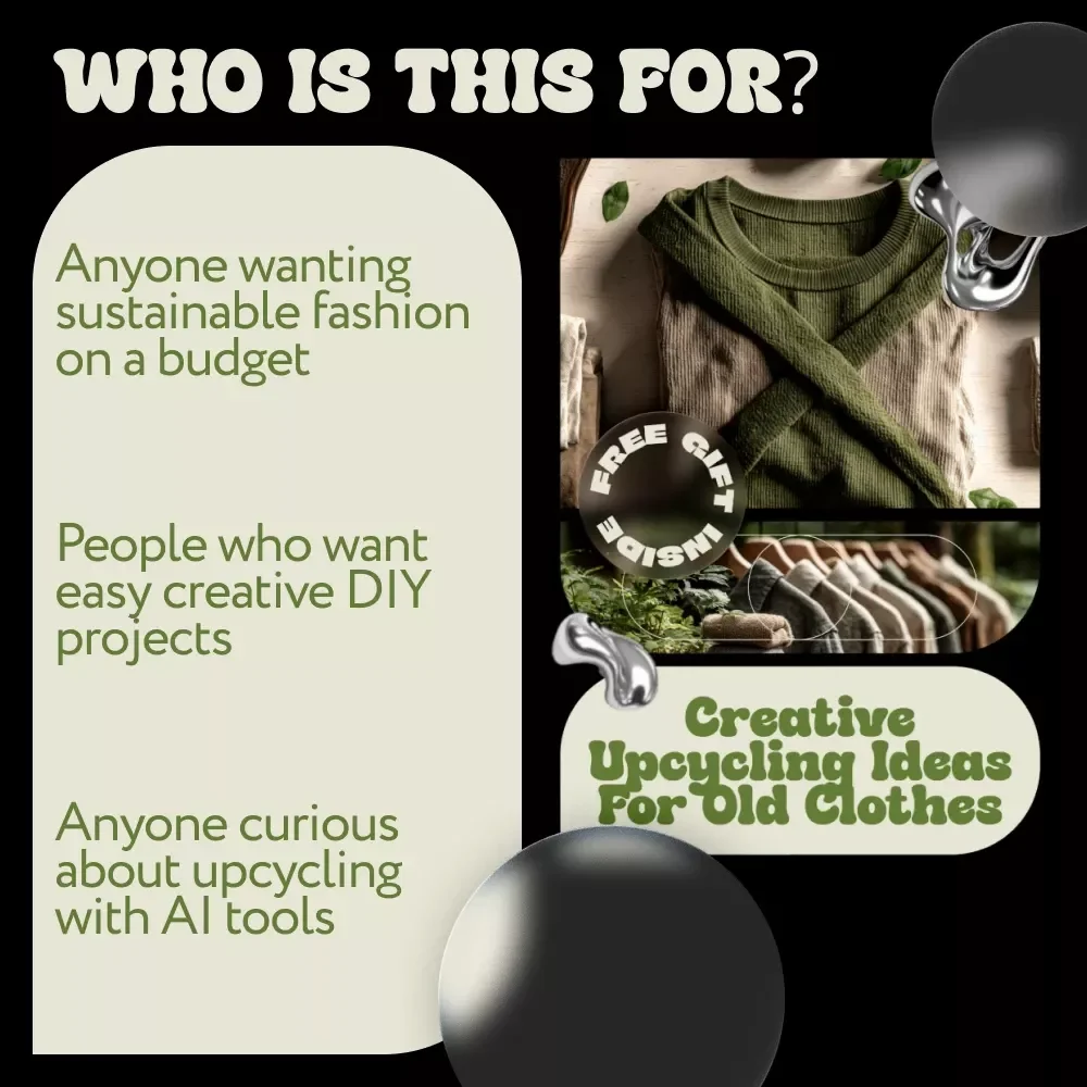 Creative Upcycling Ideas for Old Clothes – Practical Ebook Guide with Upcycling Old Clothes Ideas for Sustainable Fashion, DIY Clothing Makeovers & Smart Wardrobe Revamps