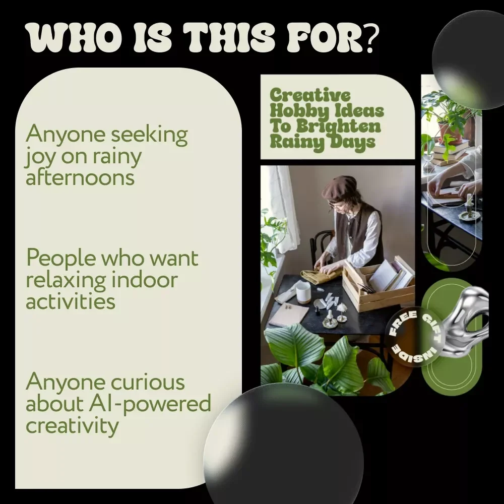 Creative Hobby Ideas to Brighten Rainy Days – Inspiring Guide with Ideas for Rainy Day Hobby Activities, Indoor Creativity, Stress-Relief & Cozy Fun