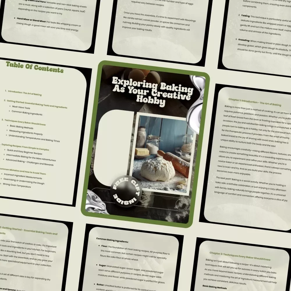 Exploring Baking as Your Creative Hobby | Inspiring eBook Guide to Baking as a Hobby, Tools, Techniques & Modern Baking Skills