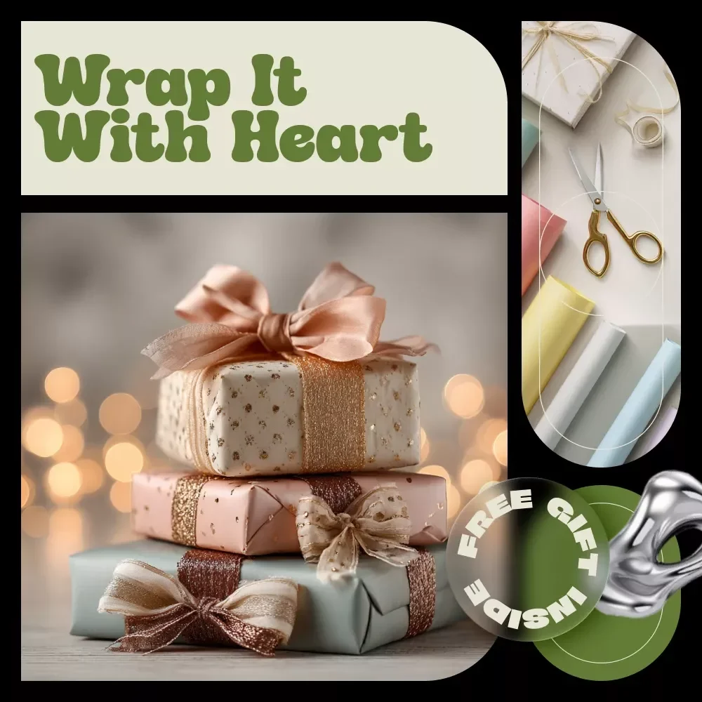 Wrap It With Heart – Creative DIY Gift Wrapping Checklist | Sustainable & Handmade Packaging Ideas | Printable Guide for Thoughtful Gifting