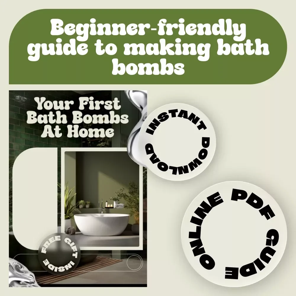 Your First Bath Bombs at Home – DIY Bath Bomb Guide, Homemade Bath Bomb Recipe eBook, Beginner Bath Bomb Making Digital Download