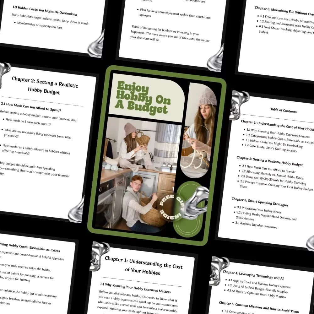 Enjoy Hobby on a Budget – Practical Digital Guide to Affordable Hobbies, Smart Spending & Fun Without Overspending | Instant Download