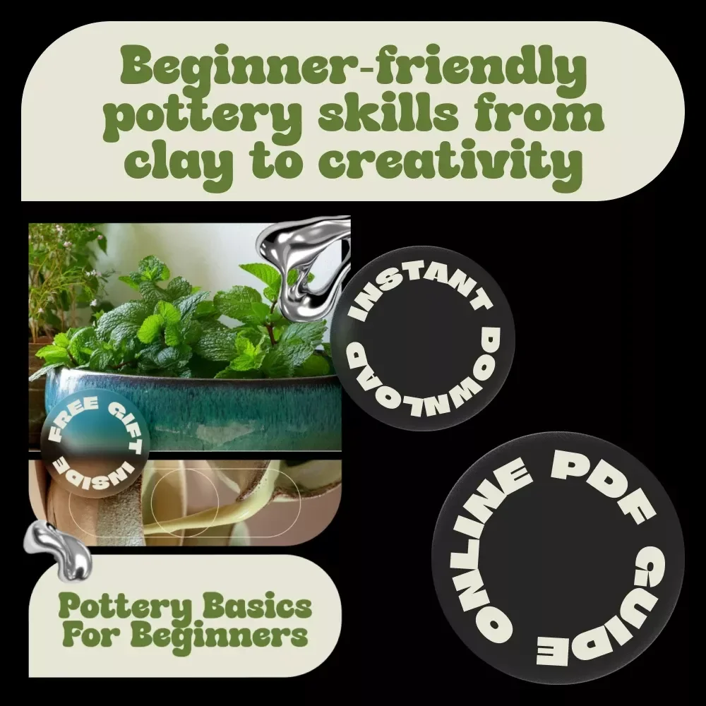 Pottery Basics for Beginners – Step-by-Step Pottery Guide, Beginner Pottery eBook, Learn Pottery at Home, Clay & Glazing Basics, Digital Download