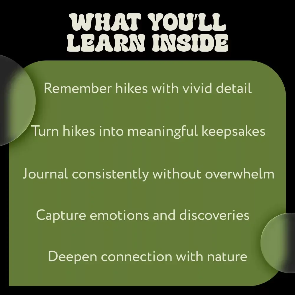 Inspiring Hiking Journal Entry Ideas | Hiking Journal Prompts Guide, Nature Writing eBook, Outdoor Adventure Journaling, Digital Download