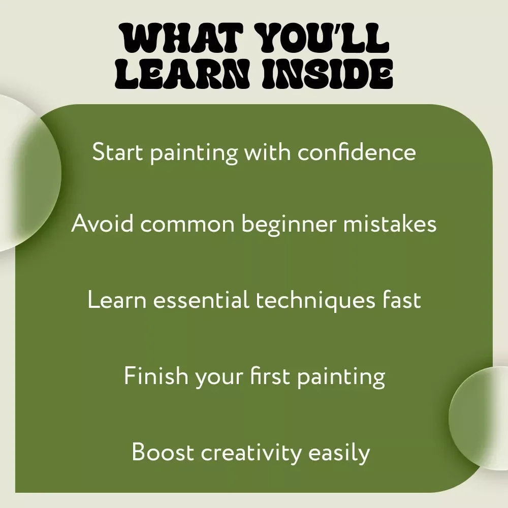 Acrylic Painting Tips for Beginners – Easy Acrylic Painting Guide, Step-by-Step Beginner Acrylic Techniques, Digital Art eBook & Checklist