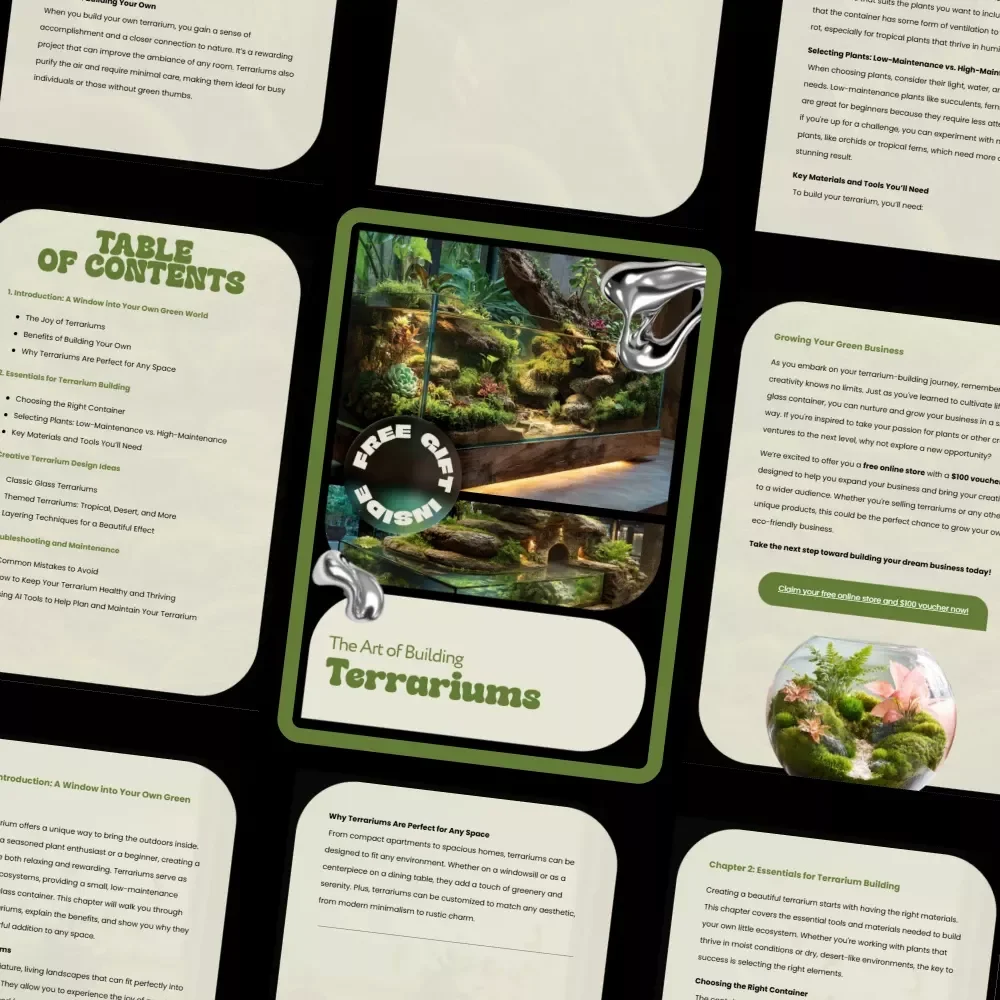 The Art of Building Terrariums | Step-by-Step Guide with Creative Terrarium Building Ideas | Digital Download