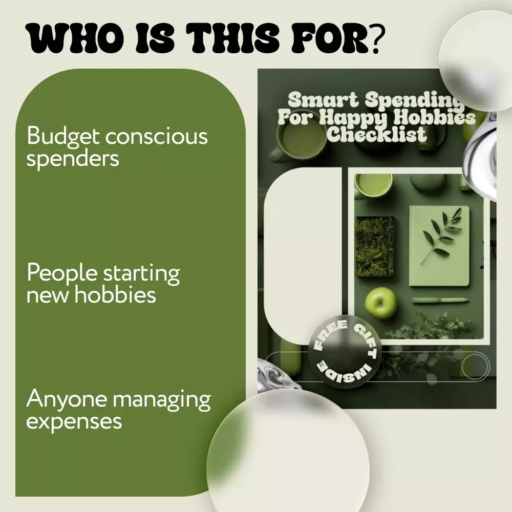 Smart Spending for Happy Hobbies Checklist | Printable Digital Checklist for Creative Budgeting & Hobby Budgeting Advice