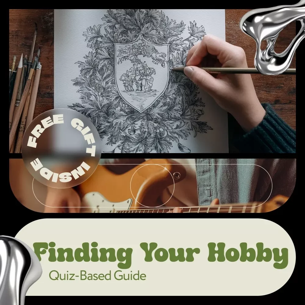 Quiz-Based Guide to Finding Your Hobby – Digital Download Hobby Guide, Interactive Quiz Workbook, Self-Discovery eBook, AI-Inspired Hobby Finder for Adults