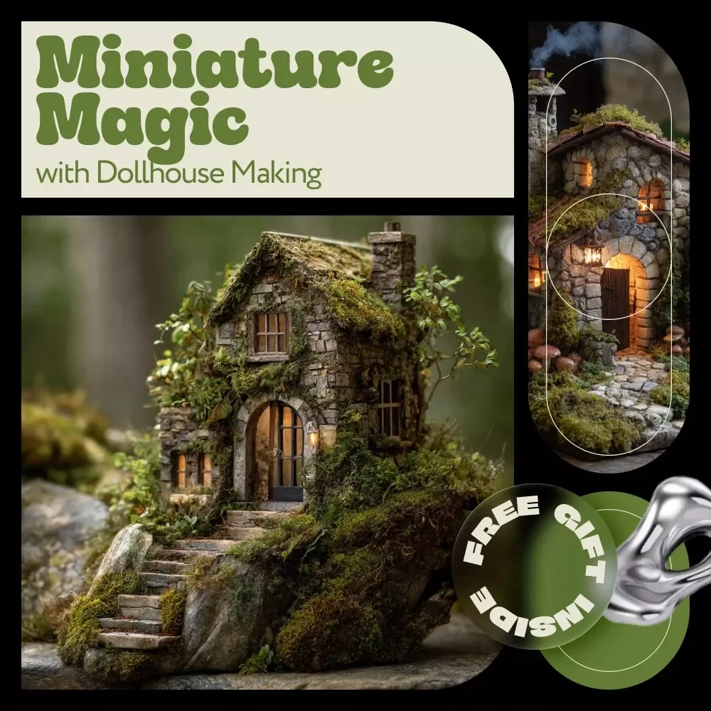 Miniature Magic with Dollhouse Making | Creative Dollhouse Making Ideas Ebook for Beginners & Hobbyists | Step-by-Step Mini Home Guide