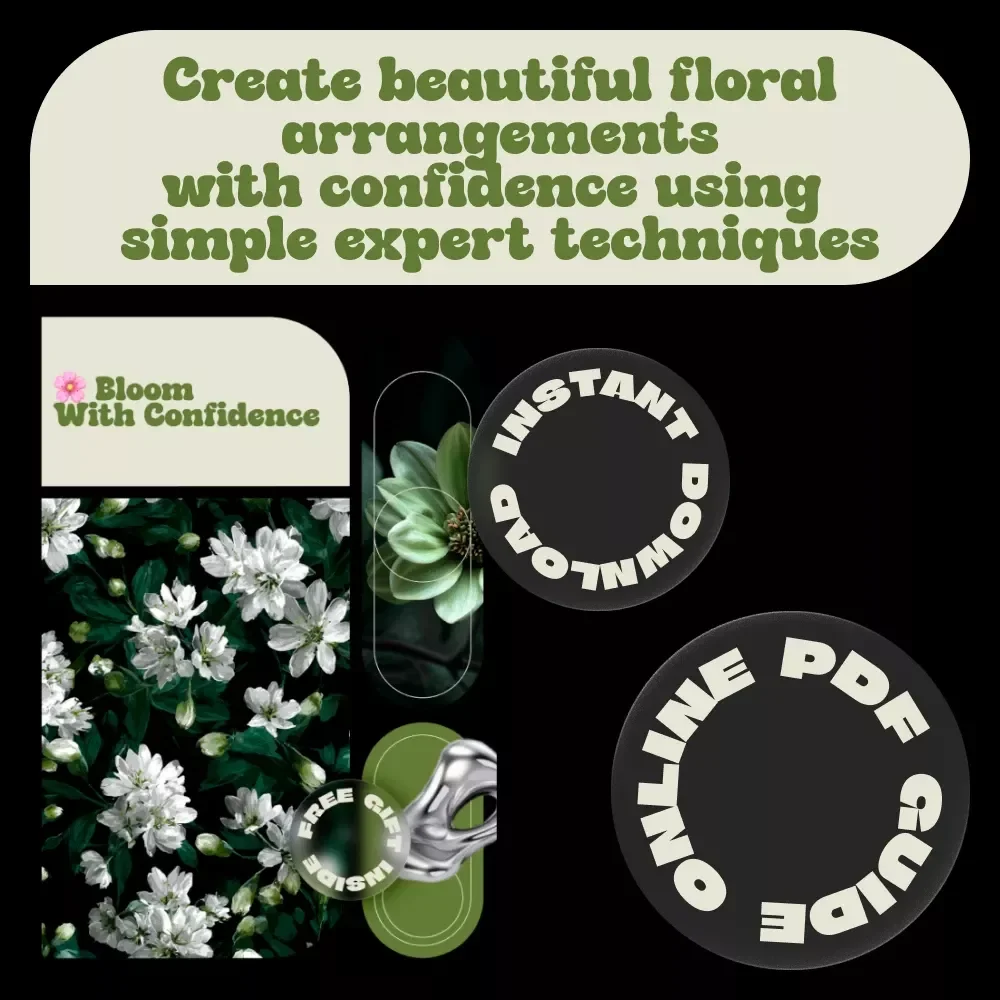 Bloom With Confidence | Easy Flower Arranging Tips Checklist for Beginners & Creatives | Printable Digital Download