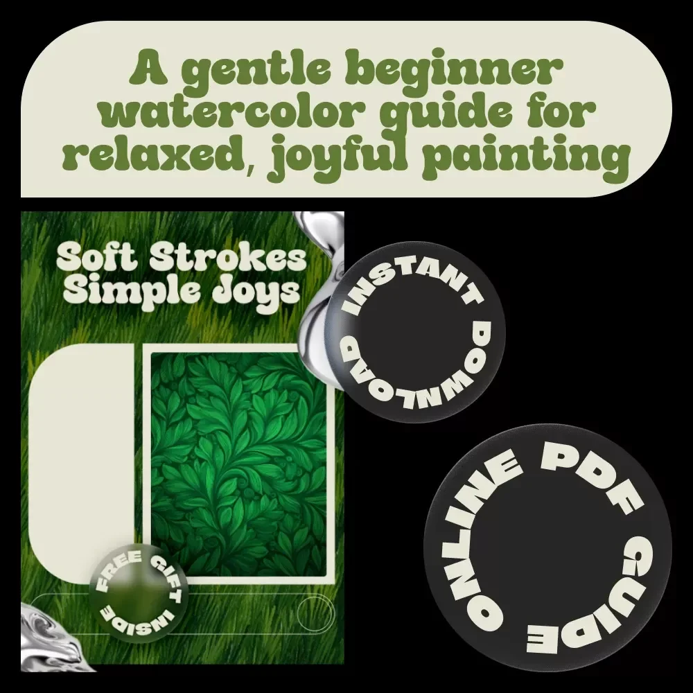 Soft Strokes Simple Joys – Beginner Watercolor eBook | Easy Watercolor Painting Ideas for Relaxed, Creative Practice