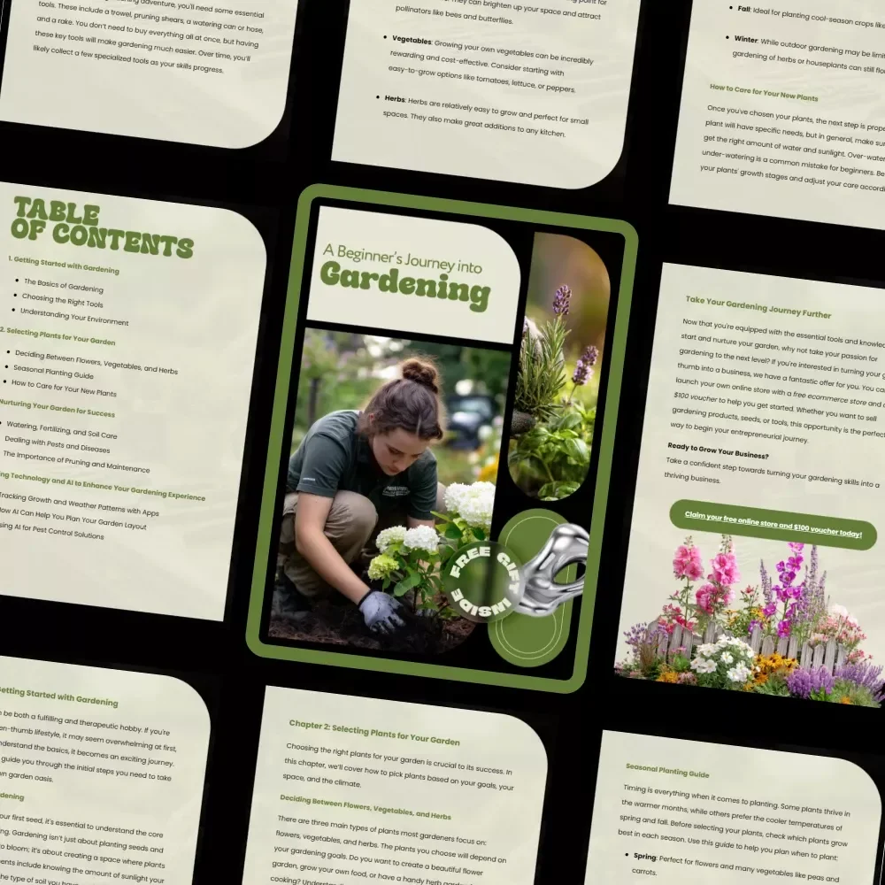 A Beginner’s Journey into Gardening | Easy Gardening Guide for Beginners | Learn how to take up gardening Step by Step | Digital Download