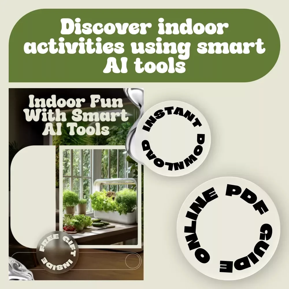 Indoor Fun with Smart AI Tools | Digital Guide to Discover ai tools to suggest indoor activity ideas, Creative At-Home Entertainment, and New Hobbies
