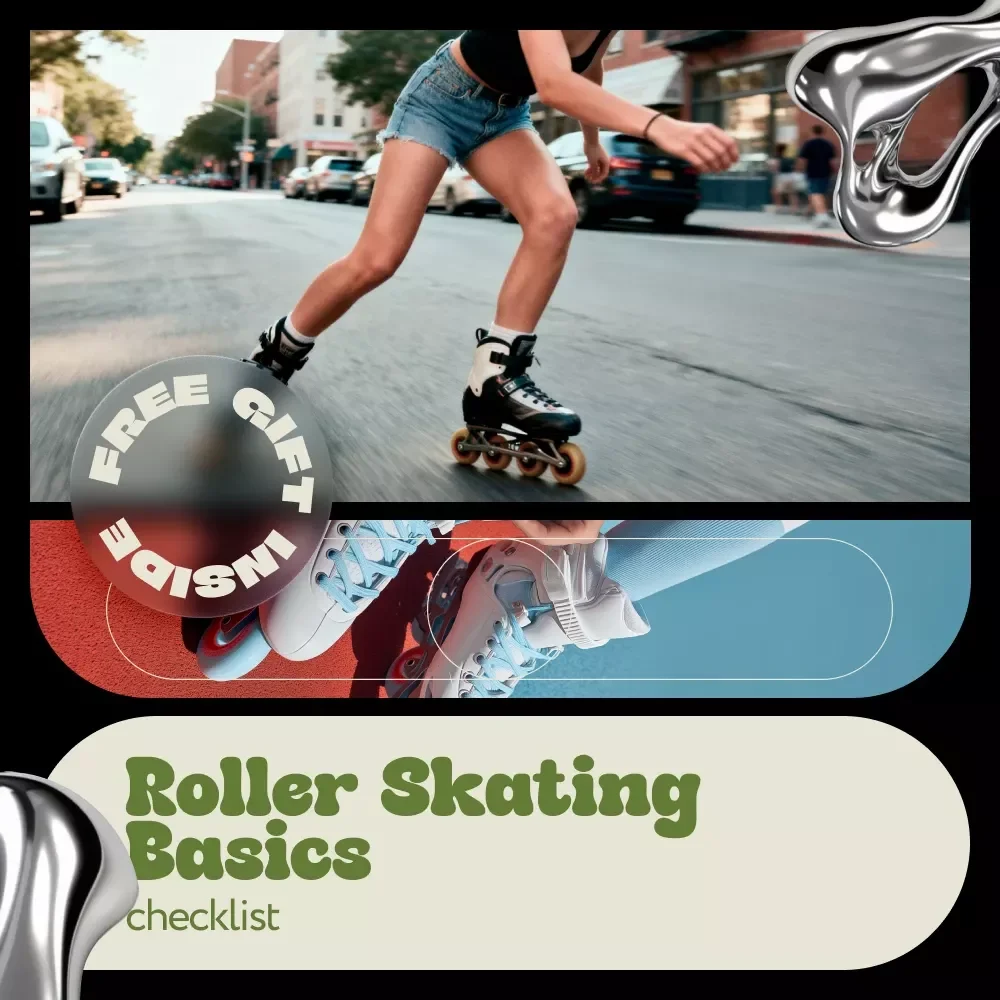 Roller Skating Basics Checklist | Beginner Roller Skating Basics Guide | Printable Skating Skills Checklist