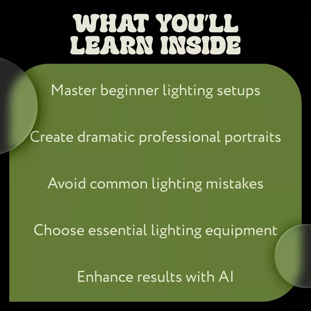 Mastering Portrait Lighting | Beginner-Friendly Ebook with Portrait Lighting Tips for Beginners | Photography Lighting Guide Digital Download
