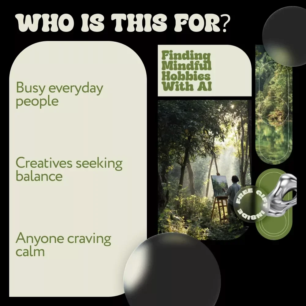 Finding Mindful Hobbies with AI | Digital Guide for Relaxation & Balance | Smart Self-Care Using ai tools to suggest mindful hobby sessions
