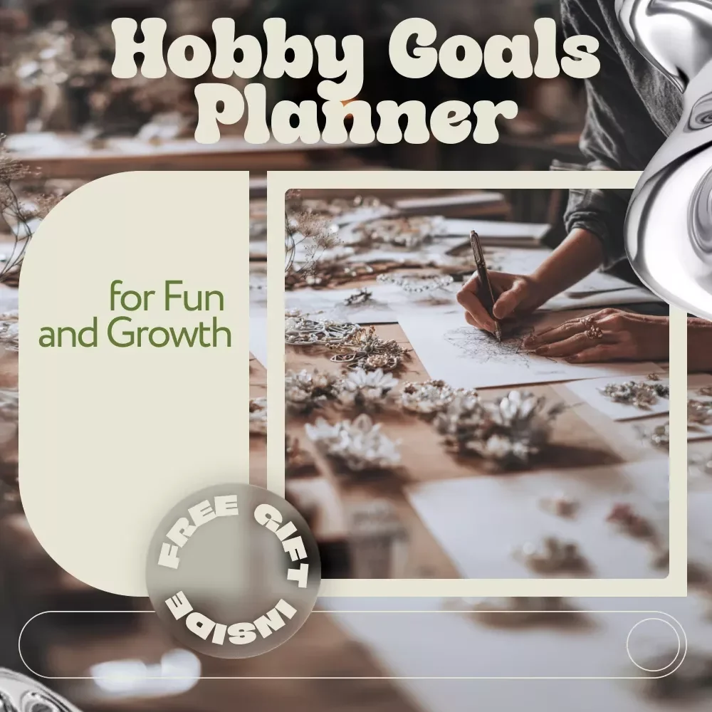 Hobby Goals Planner for Fun and Growth – Digital Download Guide, Goal Planning Workbook, Creative Hobby Planner, Personal Growth eBook, Printable & Fillable