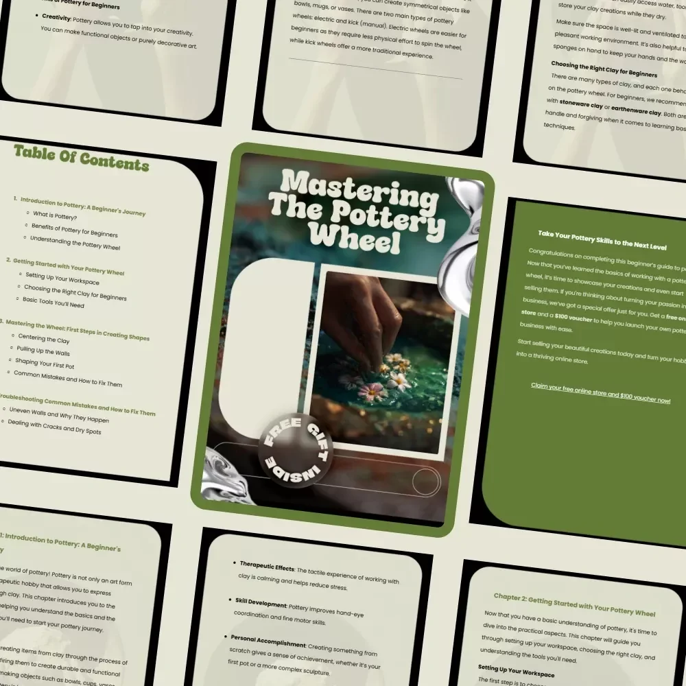 Mastering the Pottery Wheel | Beginner-Friendly Pottery Wheel Guide & Ebook with Step-by-Step Techniques, Studio Setup Help, and pottery wheel for beginners tips