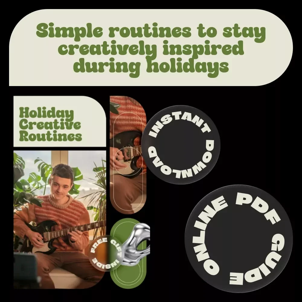 Holiday Creative Routines Checklist – Easy Ideas for Creative Routines During Holidays, Simple Holiday Creativity Planner, Digital Download