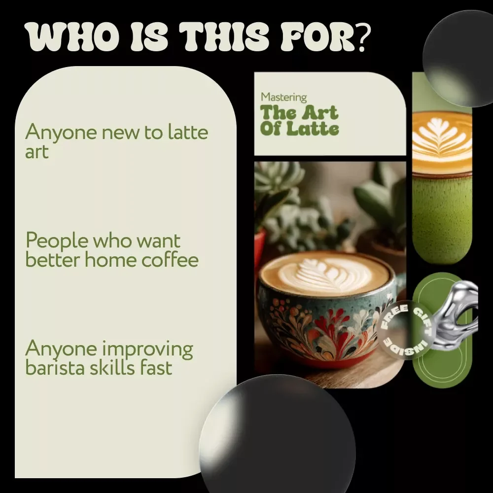 Mastering the Art of Latte | Easy Coffee Guide for Beginners & Home Baristas | Latte Art Basics Digital Download