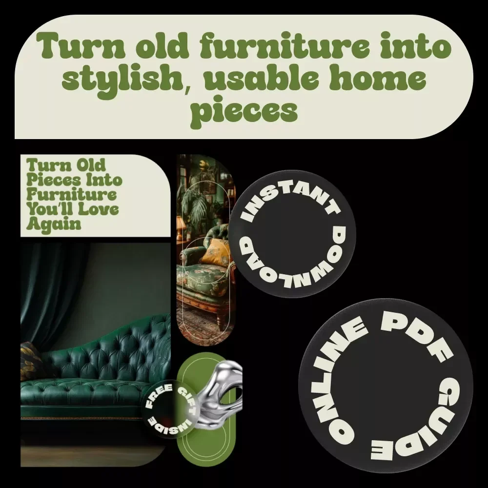 Turn Old Pieces Into Furniture You’ll Love Again – Upcycling Furniture Guide, DIY Furniture Makeover eBook, Creative Home Upcycling Download