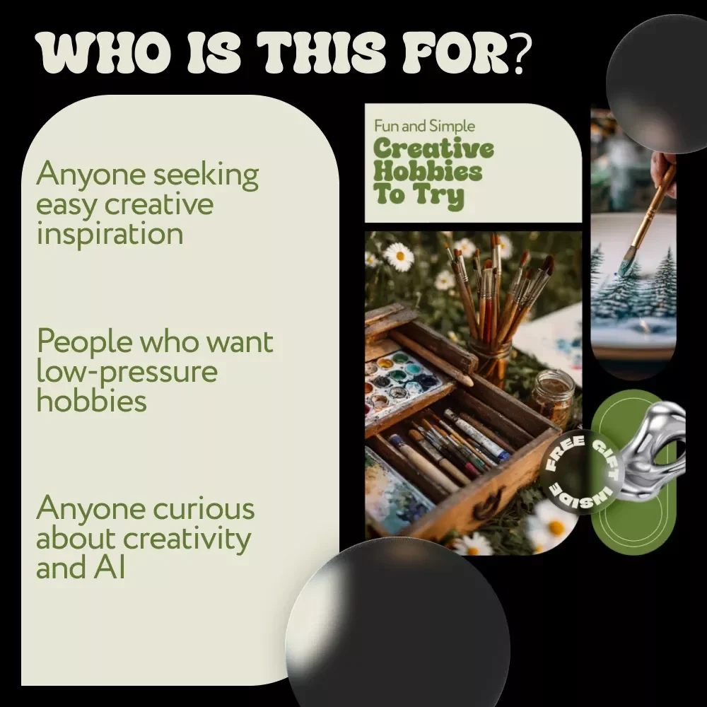 Fun and Simple Creative Hobbies to Try – Easy Checklist for Beginners | Simple Creative Hobbies to Try Digital Download