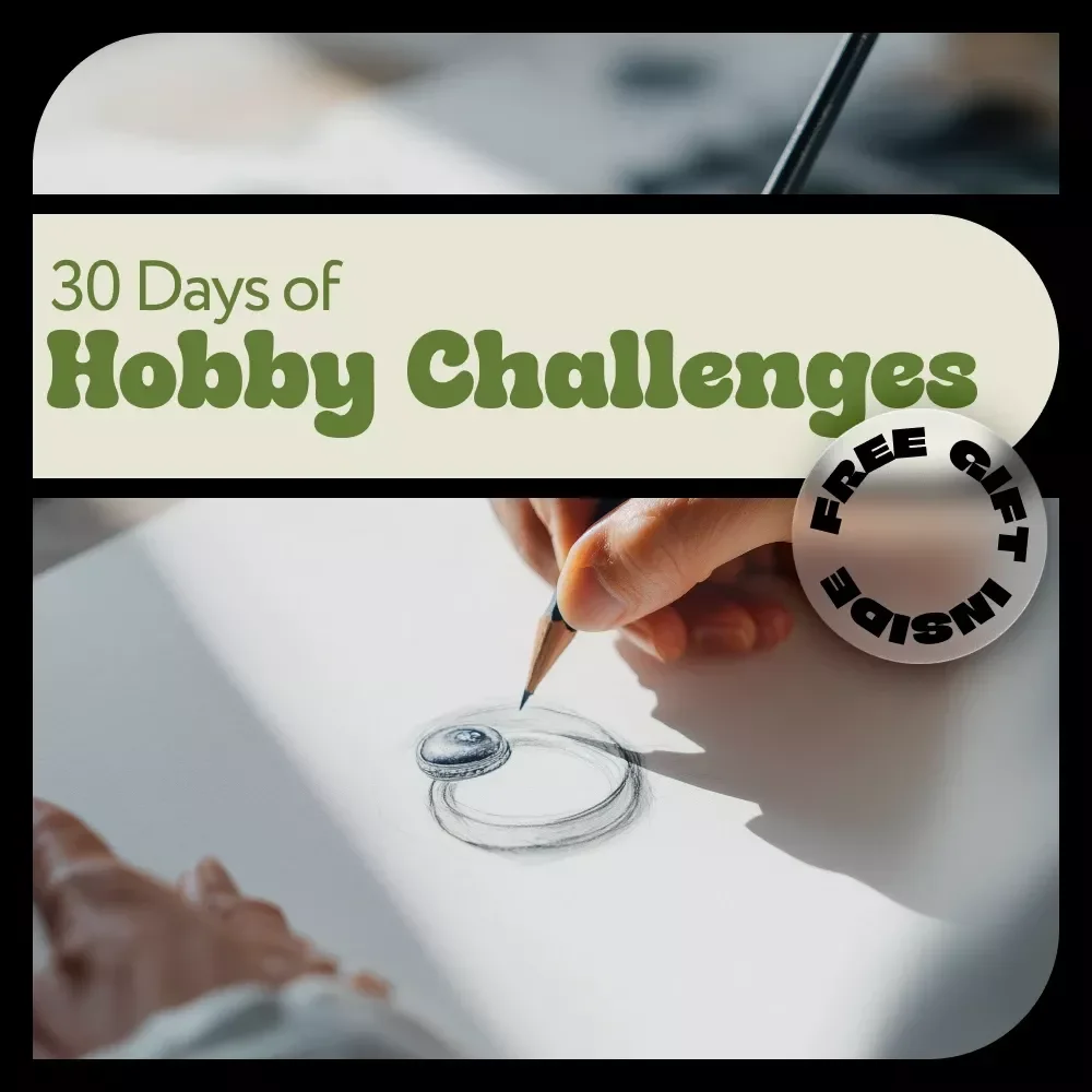 30 Days of Hobby Challenges | Creative 30-Day Challenge Guide, Digital Download for Skill-Building, Motivation & Focus