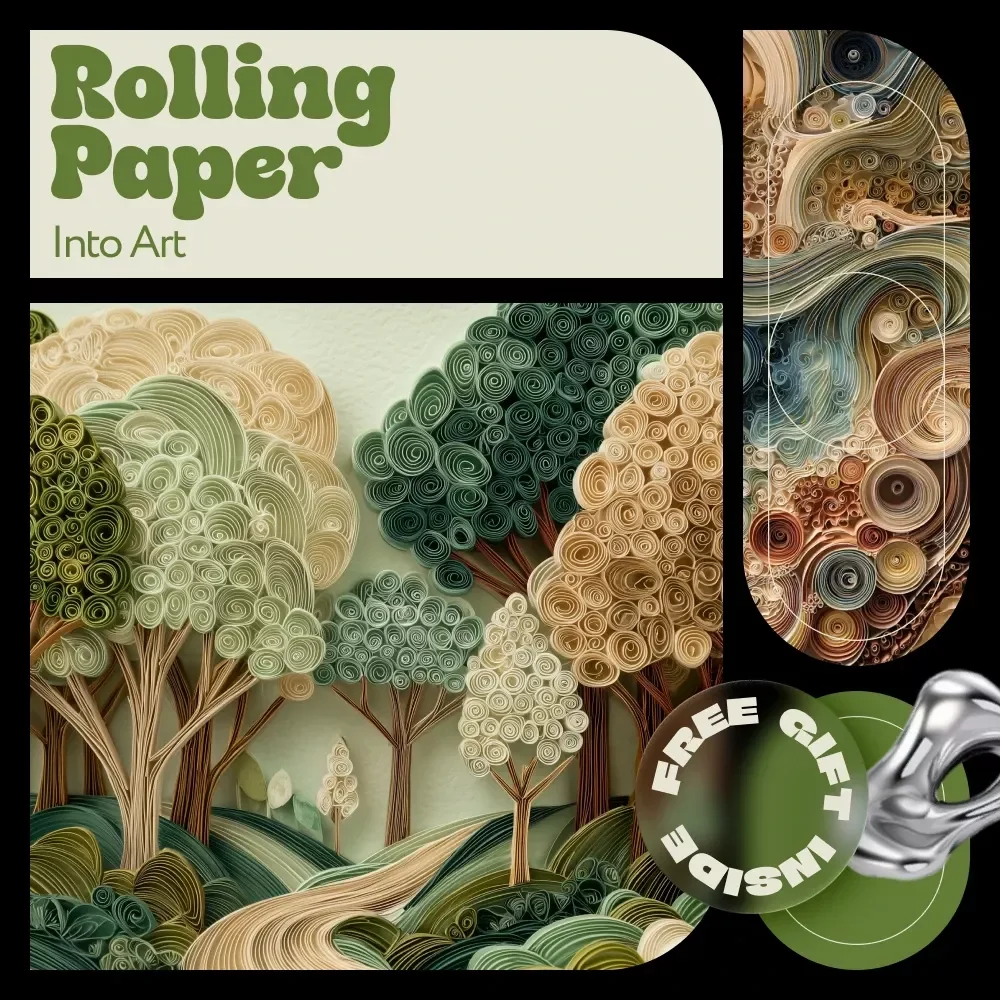 Rolling Paper Into Art – A Beginner-Friendly Guide to Paper Quilling Basics | Creative Quilling Guide Digital Download