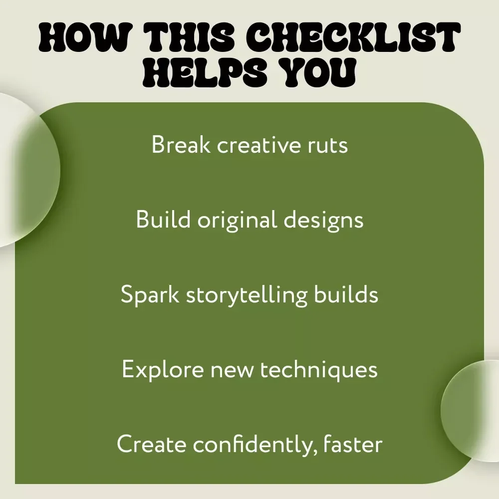 Build Beyond the Box – LEGO Building Creative Ideas Checklist for Kids, Teens & Adults | Creative LEGO Build Prompts & Imagination Guide