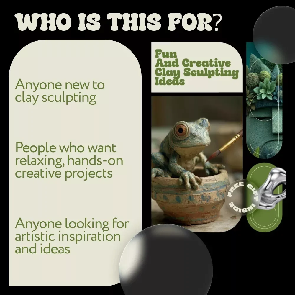 Fun and Creative Clay Sculpting Ideas | Beginner Clay Guide, Easy Sculpting Projects, Step-by-Step Techniques, Digital Download for Artists & Hobbyists