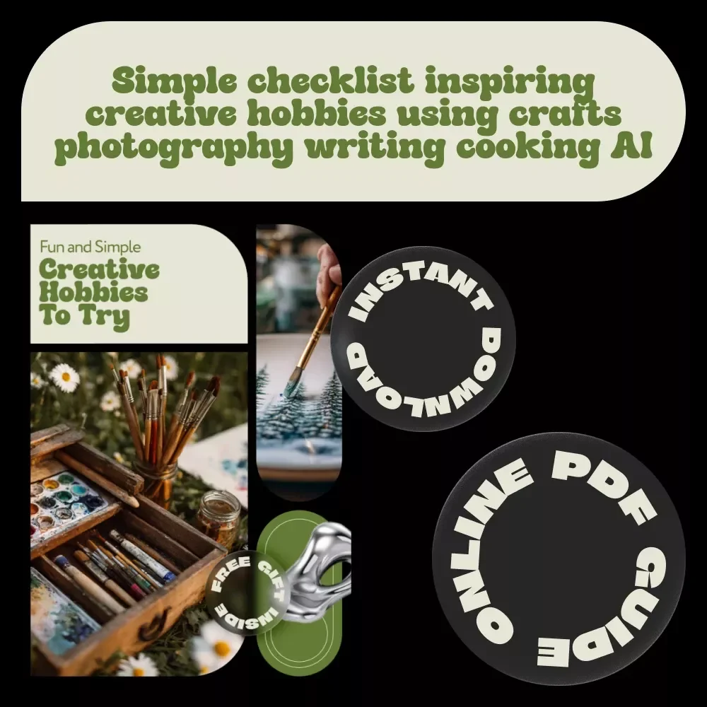 Fun and Simple Creative Hobbies to Try – Easy Checklist for Beginners | Simple Creative Hobbies to Try Digital Download