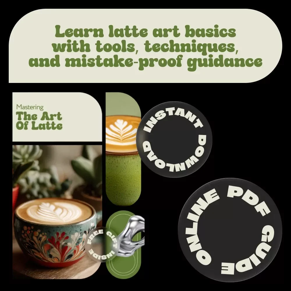 Mastering the Art of Latte | Easy Coffee Guide for Beginners & Home Baristas | Latte Art Basics Digital Download