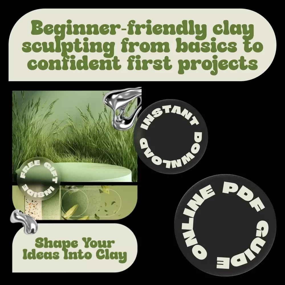 Shape Your Ideas Into Clay – Beginner Clay Sculpting eBook | Step-by-Step Guide with Clay Sculpting for Beginner Tips