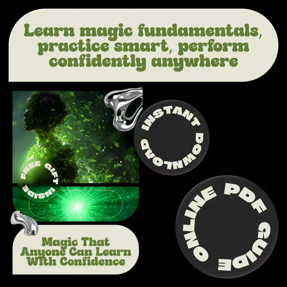 Magic That Anyone Can Learn With Confidence | Beginner Magic Guide | Step-by-Step Guide on how to learn magic tricks | Digital Download