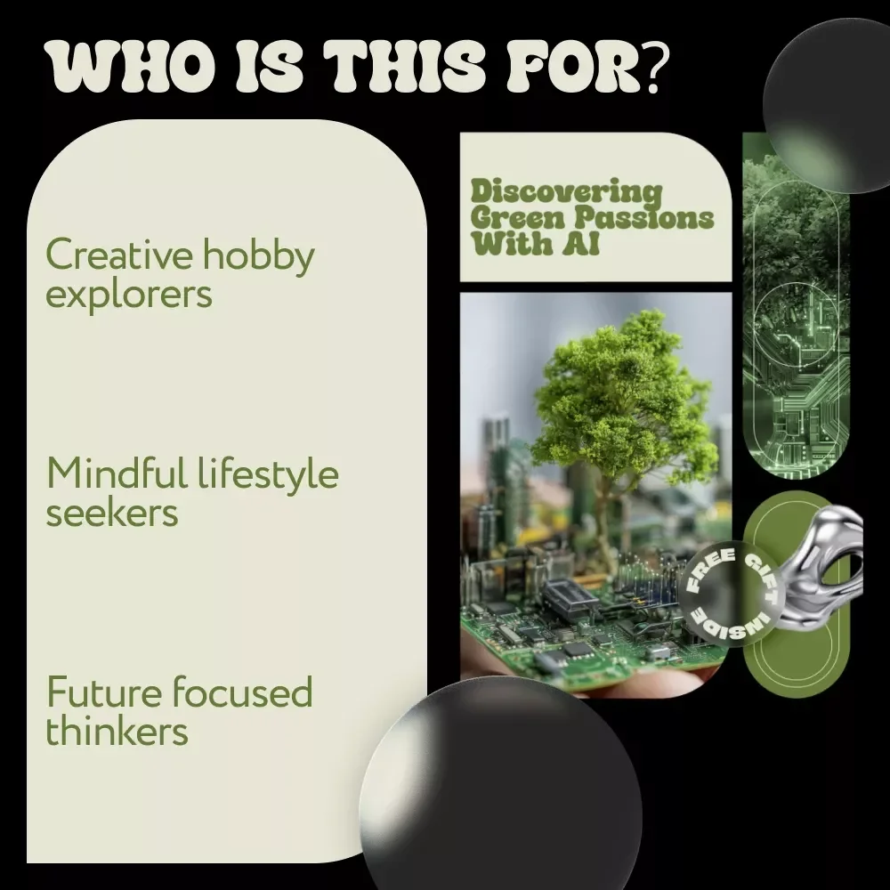 Discovering Green Passions with AI – Eco-Friendly Ebook Guide Using AI Tools to Discover Eco Hobbies, Sustainable Crafts, Gardening & Green Living