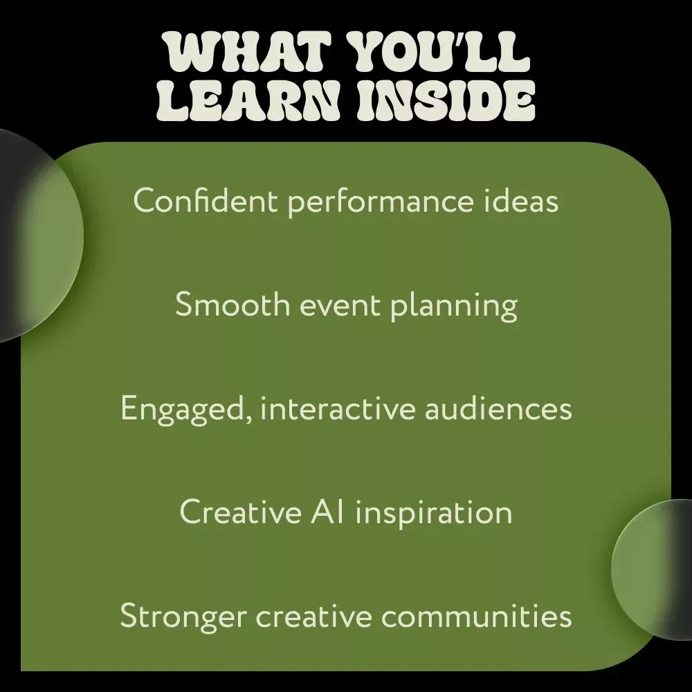 Creative Open Mic Night Ideas Ebook | Inspiring Open Mic Night Ideas for Hosts, Performers & Event Creators