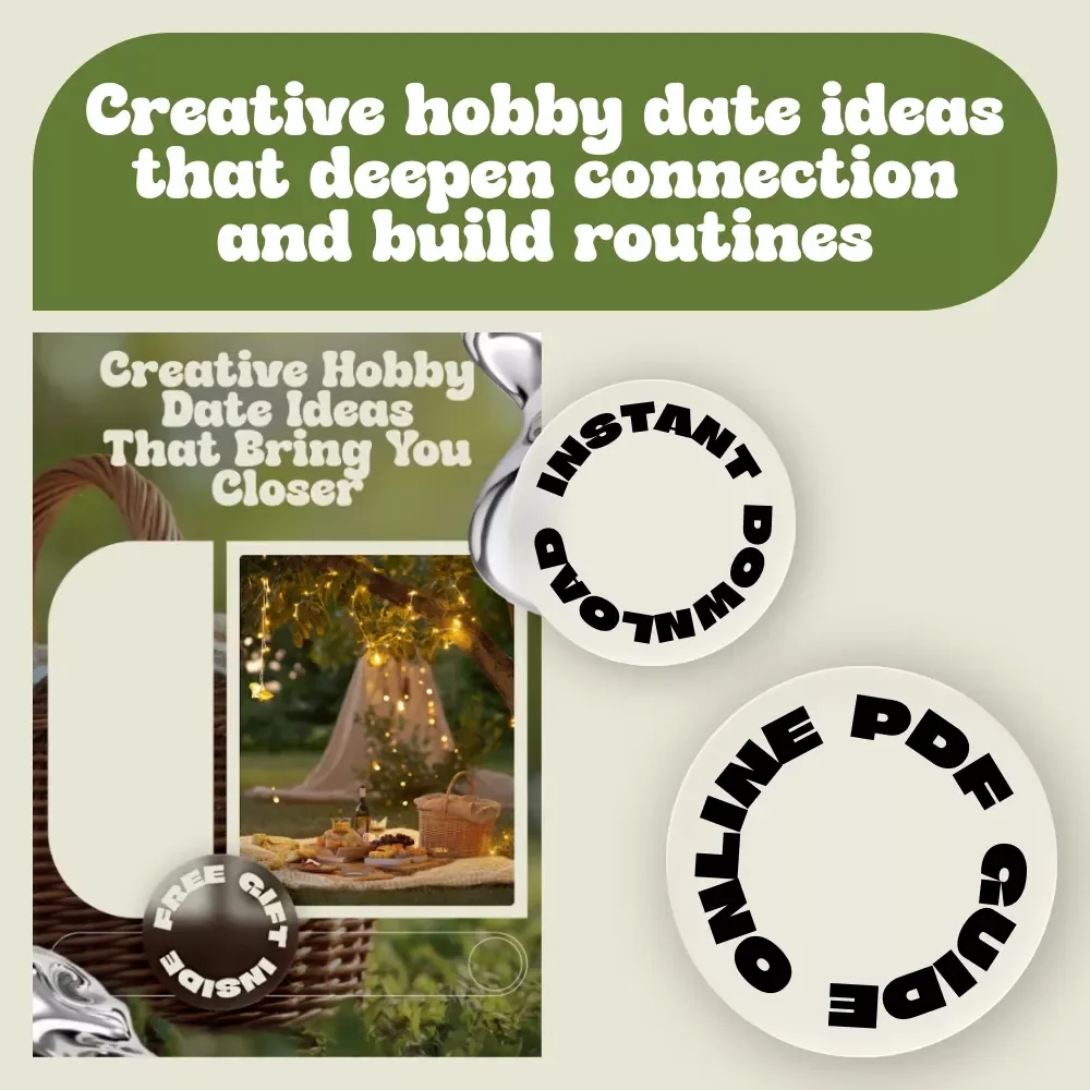 Creative Hobby Date Ideas That Bring You Closer | Ebook with Ideas for Hobby Dates with Partner | Meaningful At-Home & Outdoor Couple Activities