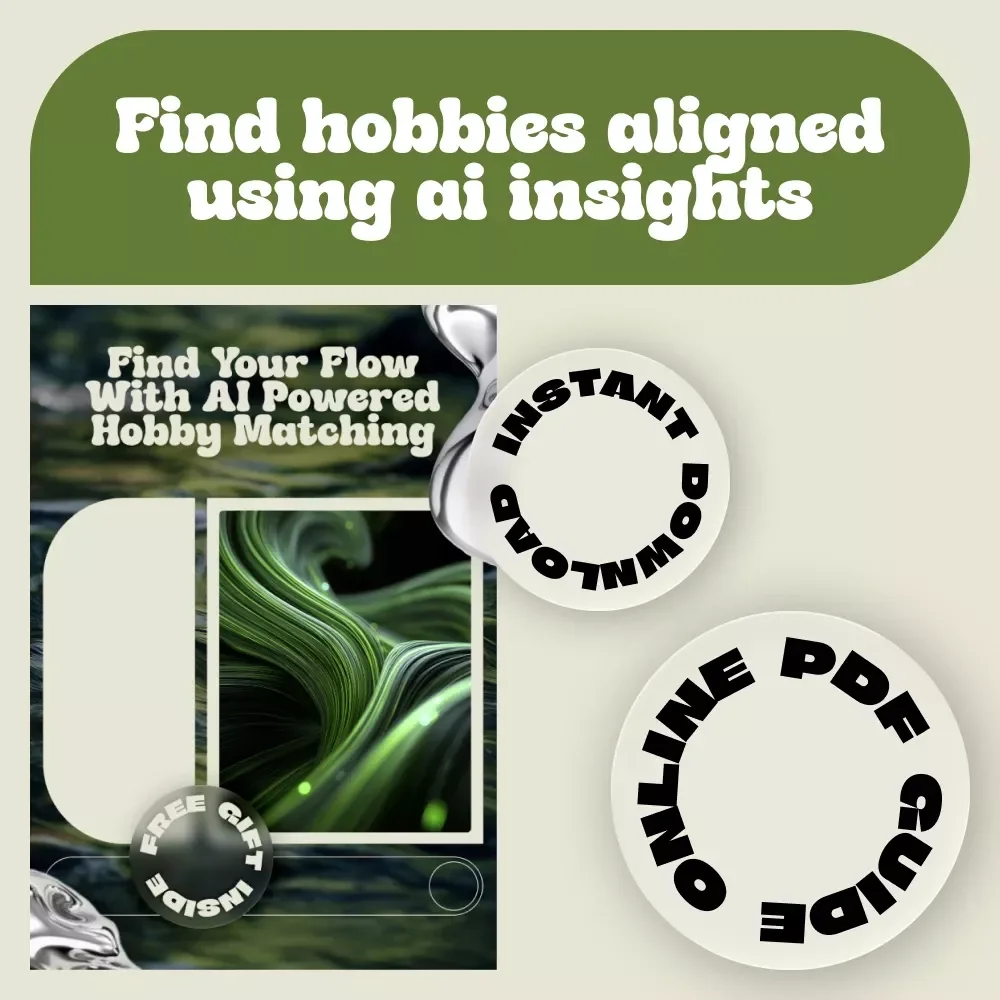 Find Your Flow With AI Powered Hobby Matching | Printable Checklist for Using ai tools to match hobbies with personality | Digital Download