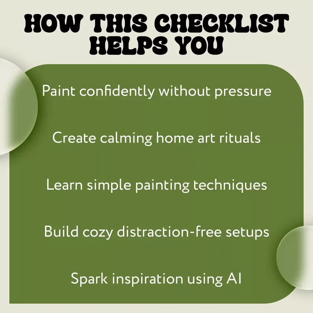 Creative Painting Ideas for Adults at Home – Printable Checklist for Relaxing, Fun & Inspiring Painting Ideas for Adults at Home