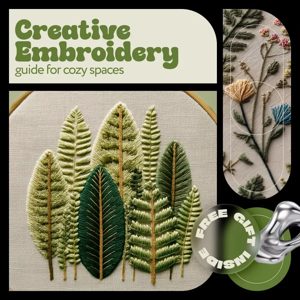 Thread by Thread at Home: A Creative Embroidery Guide for Cozy Spaces | Home Embroidery Project Ideas, Beginner-Friendly Digital Download