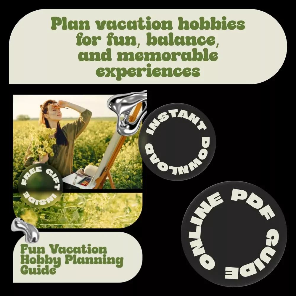 Fun Vacation Hobby Planning Guide | Printable Checklist for Easy Trip Prep & Ideas for Vacation Hobby Planning