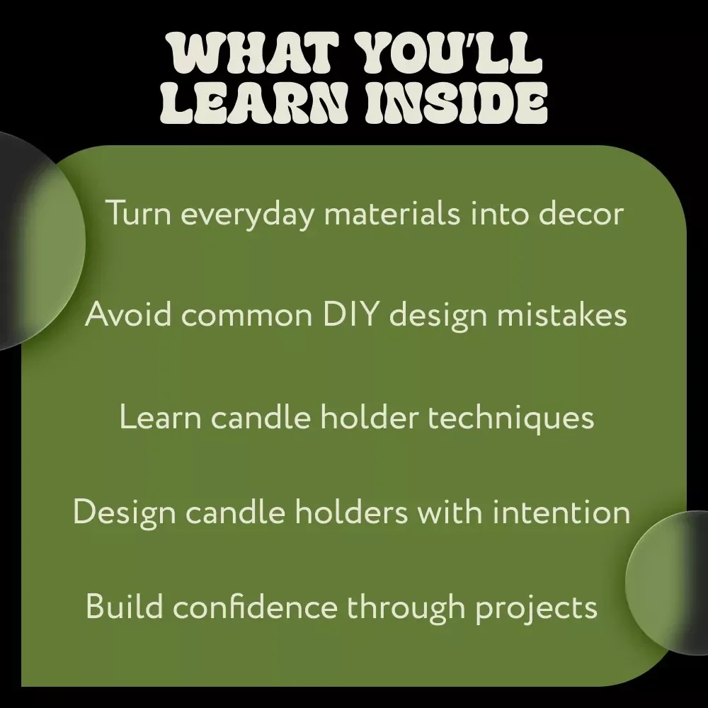 Glow Made by Hand – DIY Candle Holders Project Guide | Beginner-Friendly Handmade Home Decor eBook