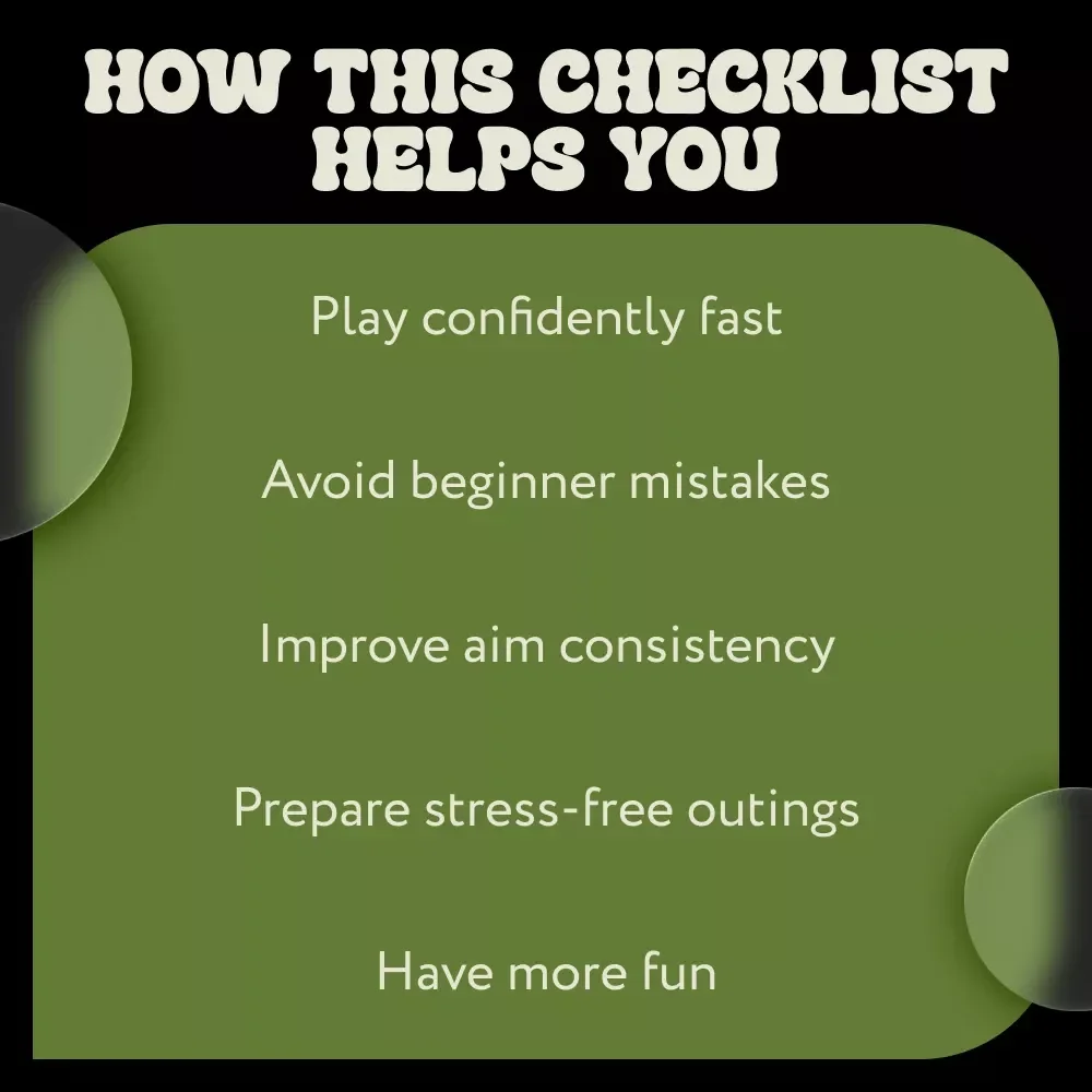 Mini Golf Beginner's Checklist | Easy Step-by-Step Guide for How to Take Up Mini Golf | Printable Digital Checklist for First-Time Players