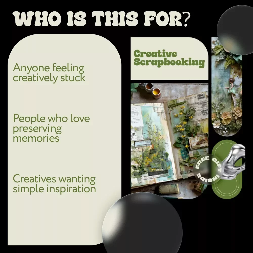 Creative Scrapbooking – A Practical Guide on how to find scrapbooking inspiration, Storytelling Layouts & Meaningful Memory Keeping (Digital Download)