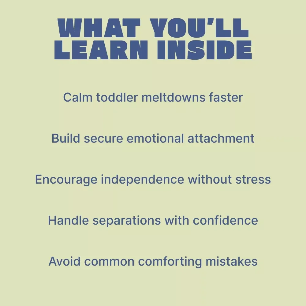 A Parent’s Guide to Comforting Toddlers | Ebook on How to Comfort Clingy Toddlers | Gentle Parenting, Emotional Regulation & Independence