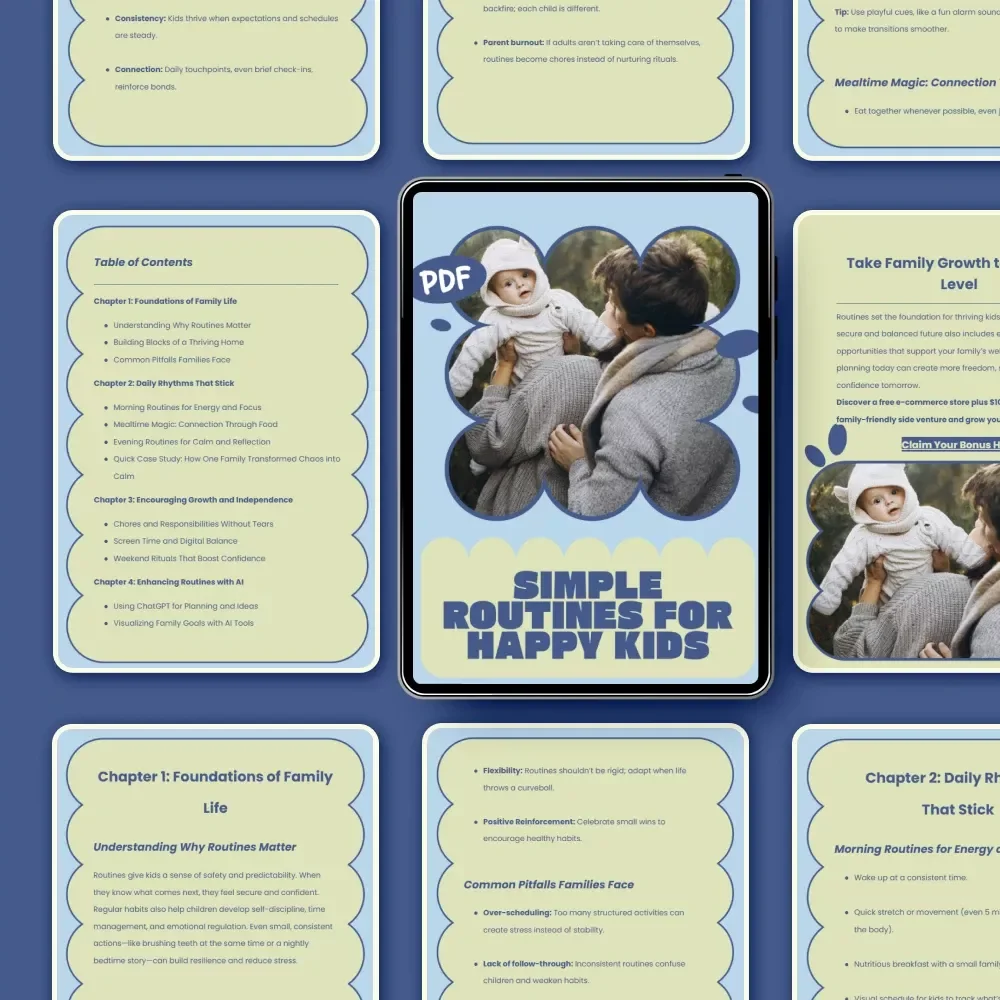 Simple Routines for Happy Kids – Practical Family Guide Answering What Family Routines Help Kids Thrive | Daily Rhythms, Calm Mornings & Confident Kids