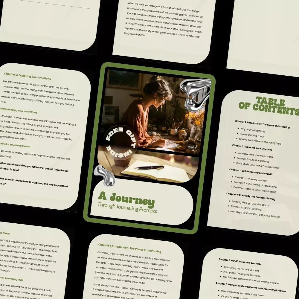 A Journey Through Journaling Prompts | Emotional Clarity, Self-Discovery, Creativity & Mindfulness Digital Guide