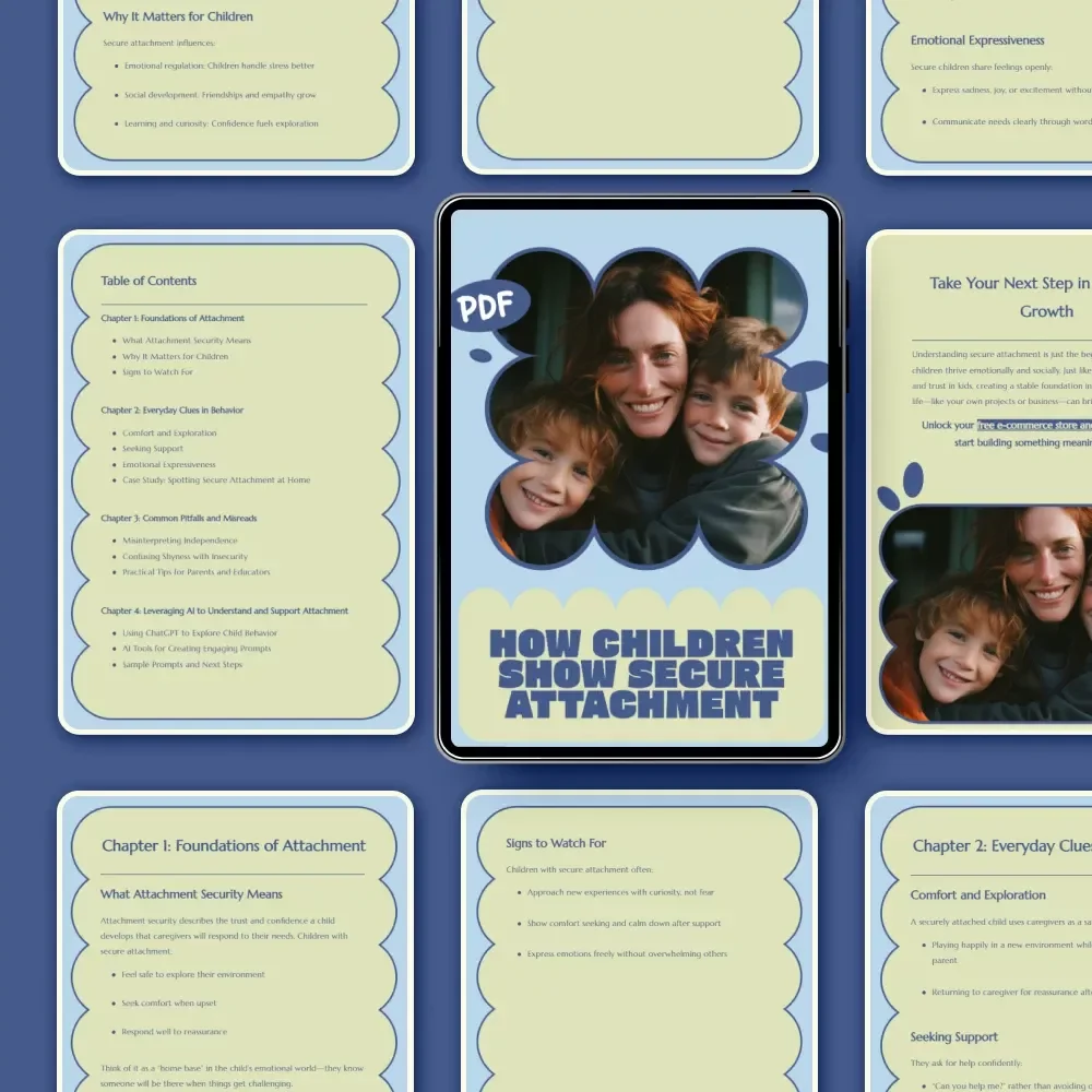 How Children Show Secure Attachment | Parenting & Child Development Guide on Ways Children Show Attachment Security | Digital Download
