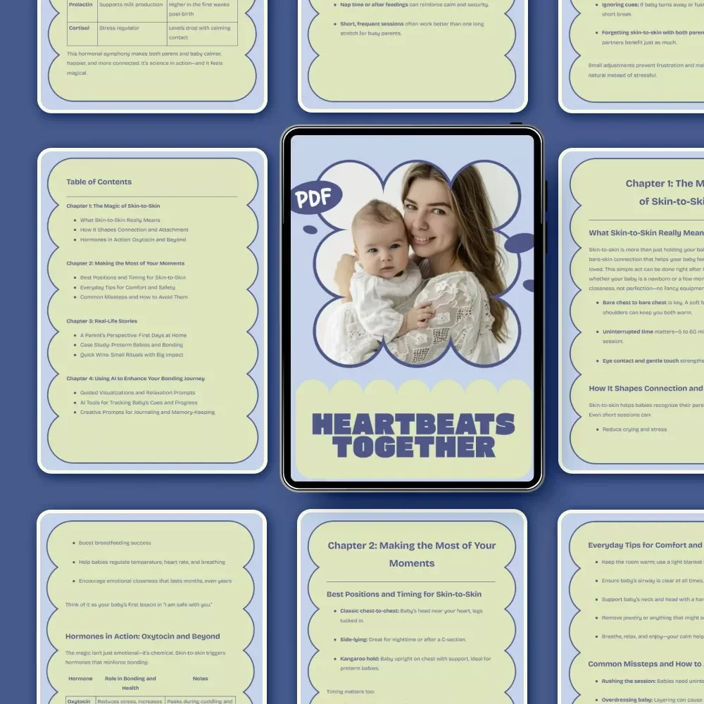 Heartbeats Together – A Gentle Guide to Bonding During Skin to Skin Contact for New Parents, Caregivers & Growing Families